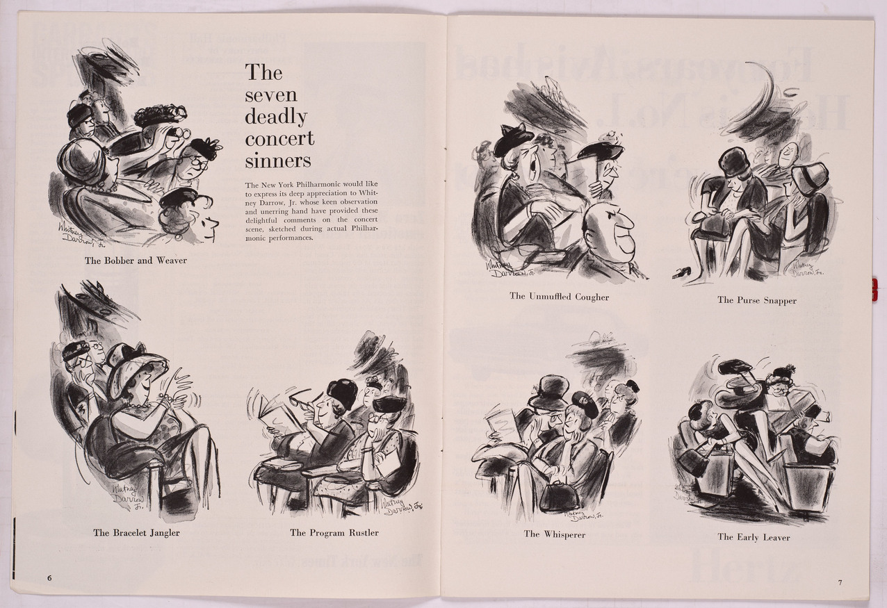 The Seven Deadly Concert Sinners cartoon by Whitney Darrow Jr.
