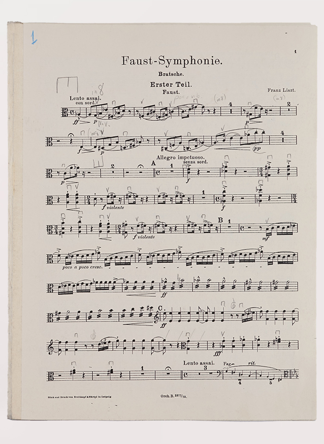 A viola part for Liszt's Faust Symphony