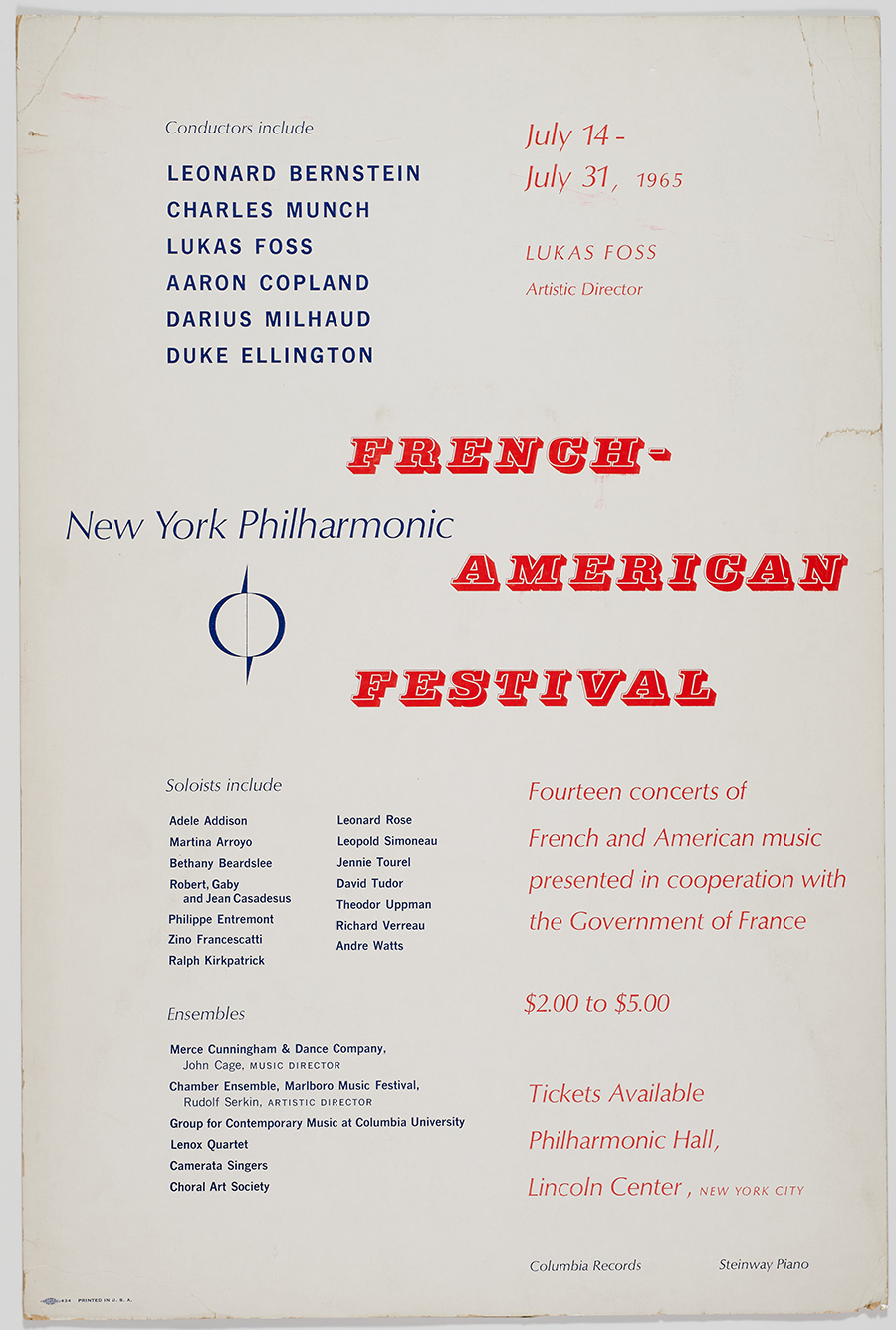 Poster for the 1965 French-American Festival