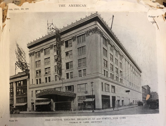 The Capitol Theatre, 1919