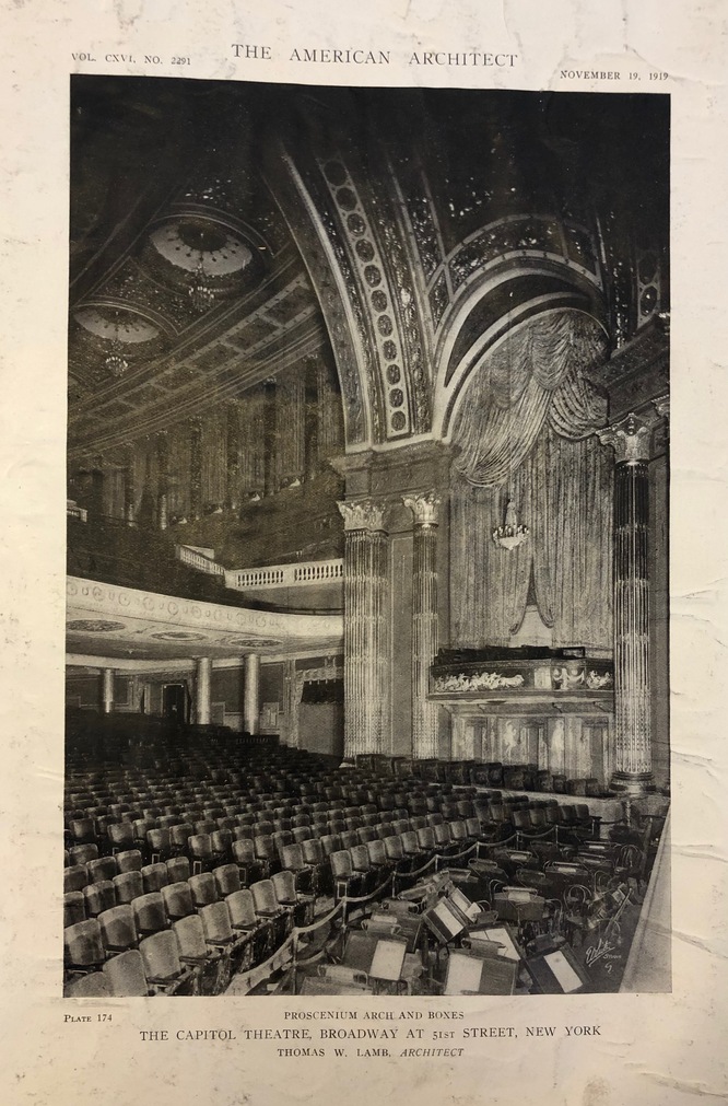 The Capitol Theatre, 1919