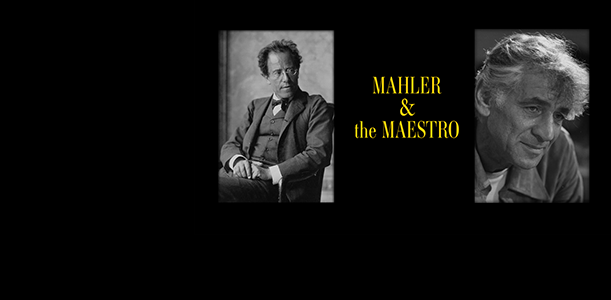 Side by side portraits of Gustav Mahler and Leonard Bernstein