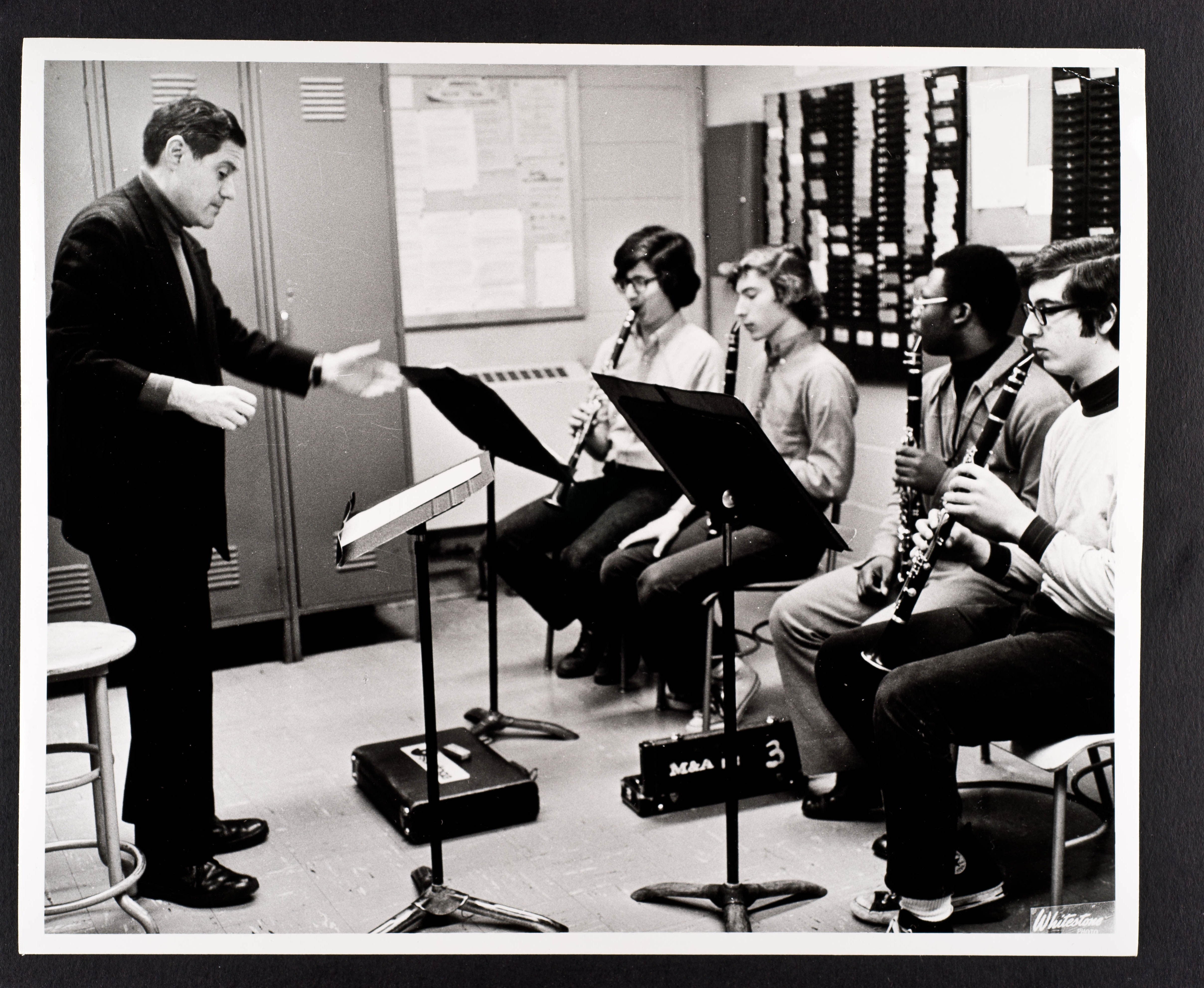 Stanley Drucker teaching a master class at All-City High School, 1960s