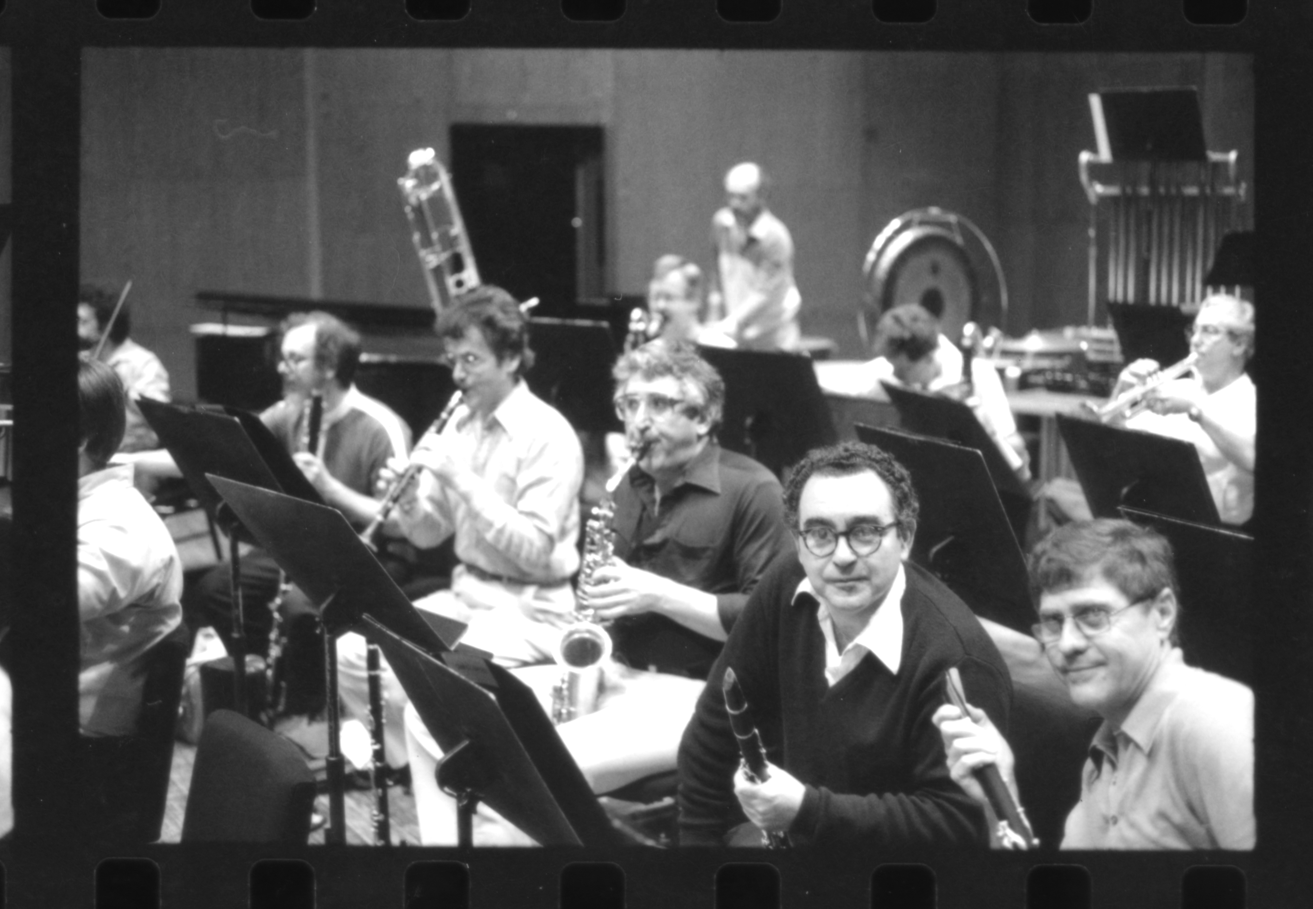 Rehearsal for Horizons 1983, Stanley Drucker at right, June 10, 1983