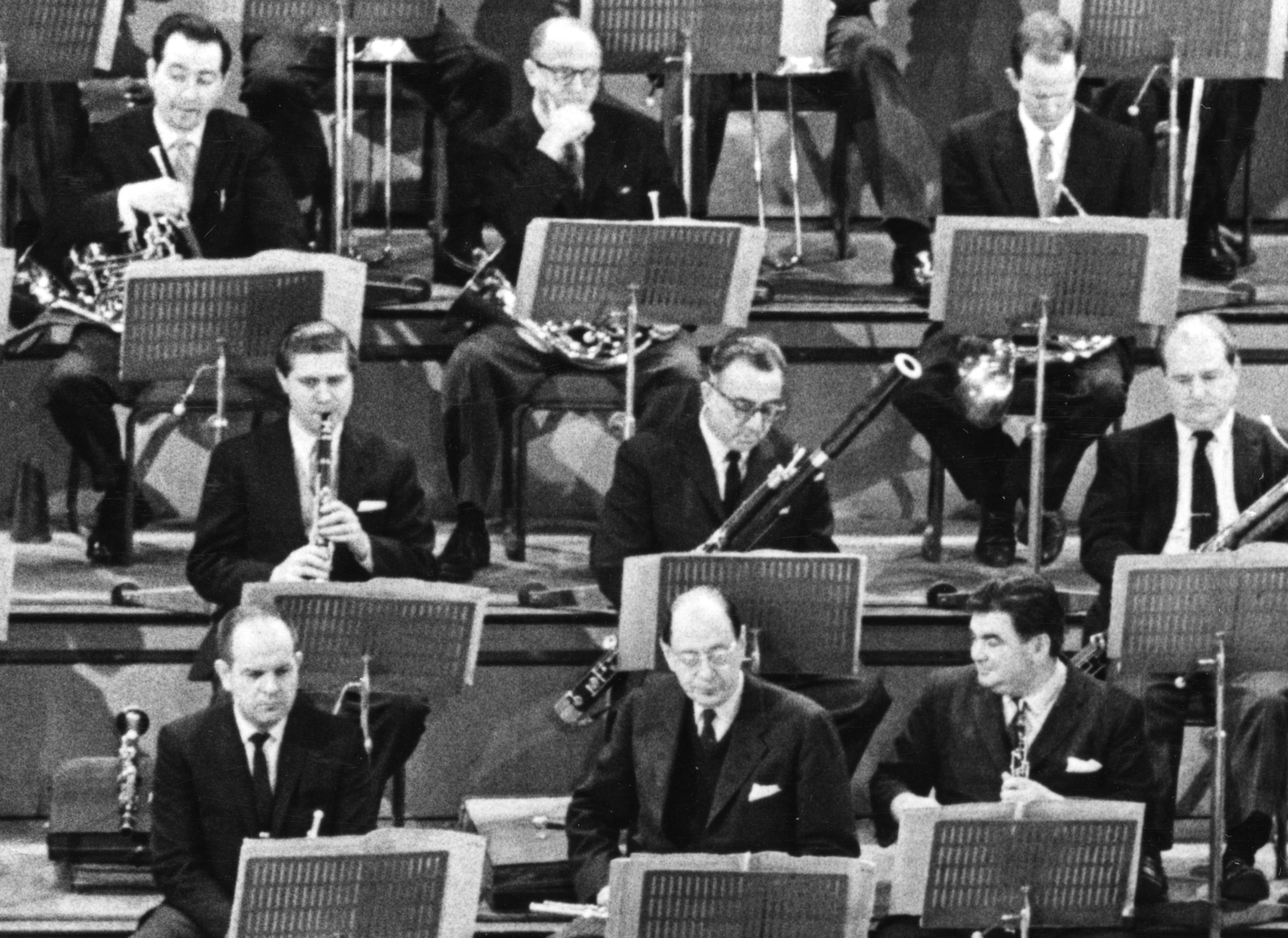 Taping a Young People's Concert with Leonard Bernstein in Manchester, England, 1963